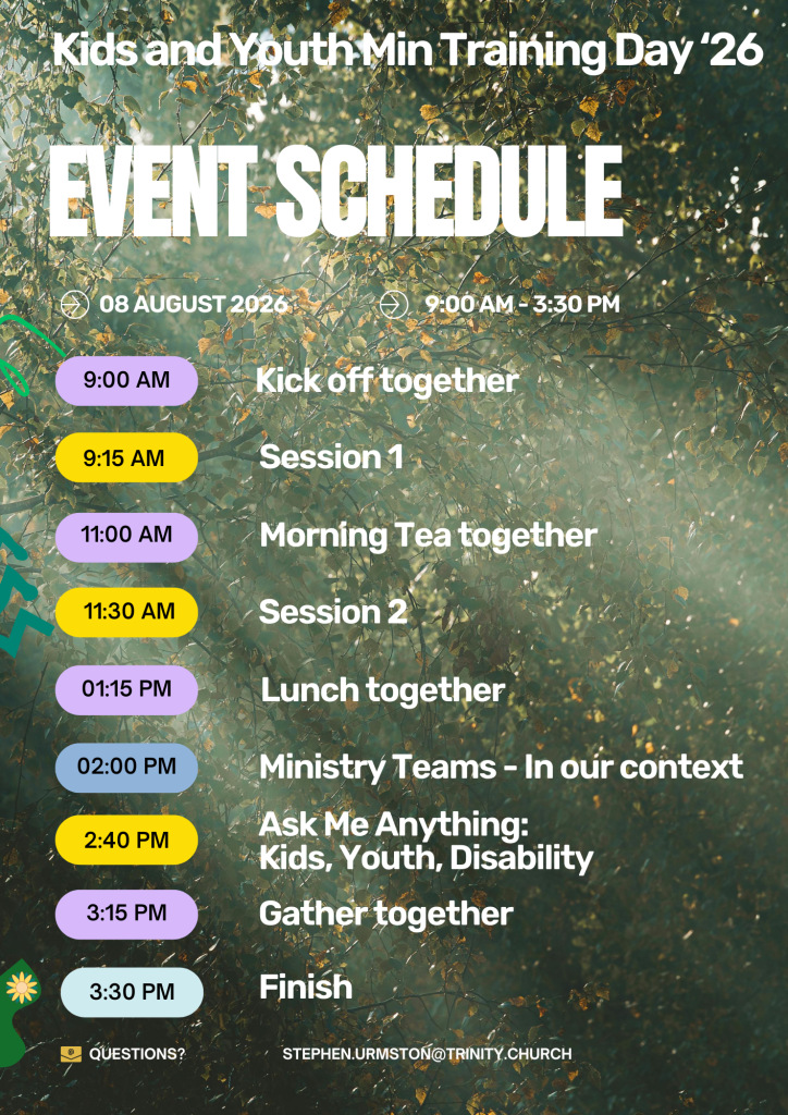 Kids & Youth Ministry Training Day | Trinity Church Adelaide